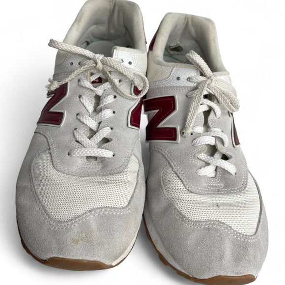 New Balance 574 Men's Size 12 Red Gray White ML574TE2 Sneakers Running Shoes - Picture 3 of 14